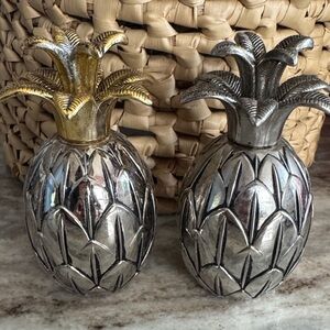 Godinger Metallic Pineapple Salt & Pepper Shakers